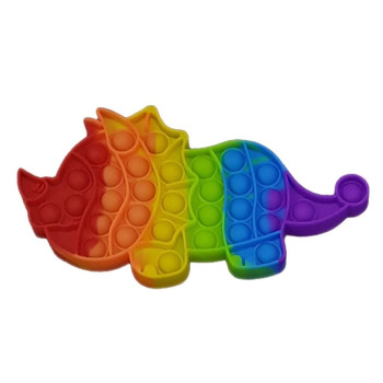 Anti Stress Fidget Bubble Pop Αγχολυτικό Παιχνίδι Τρικεράτωψ Rainbow