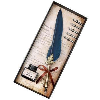 Πένα Κονδυλοφόρος Μπλε Φτερό με 5 Ανταλλακτικές Μύτες