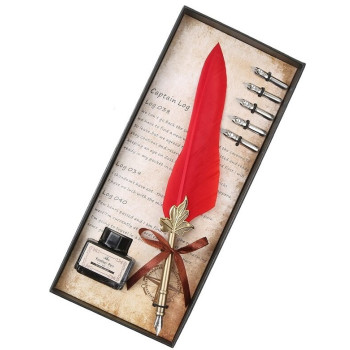 Πένα Κονδυλοφόρος Κόκκινο Φτερό με 5 Ανταλλακτικές Μύτες