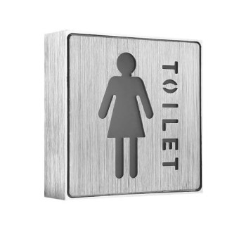 Φωτιζόμενη Πινακίδα Αλουμινίου - Επιγραφή LED Toilet Woman Red