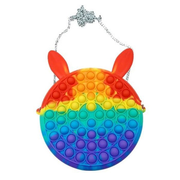 Pop it Τσαντάκι Ώμου Σιλικόνης με Αυτάκια και Κερατάκια 