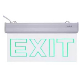 Eπαναφορτιζόμενη Πινακίδα Σήμανσης LED Διπλής Όψης Εξόδου Κινδύνου - EXIT