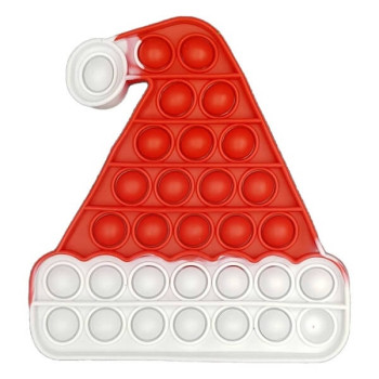 Anti Stress Fidget Pop it Αγχολυτικό Παιχνίδι Σκούφος Χριστουγεννιάτικος
