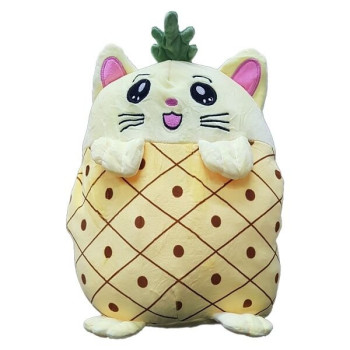 Λούτρινο Γατάκι Ανανάς με Θήκη για τα Χέρια και Κουβερτάκι