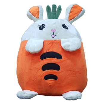 Λούτρινο Κουνελάκι Καρότο με Θήκη για τα Χέρια και Κουβερτάκι