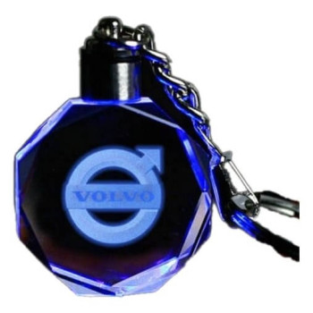 3D Led Light Κρυστάλλινο Μπρελόκ Αυτοκινήτου - Volvo