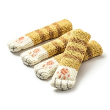 Προστατευτικά για τα Πόδια των Επίπλων Πατουσάκια Γάτας Σετ 4 τμχ