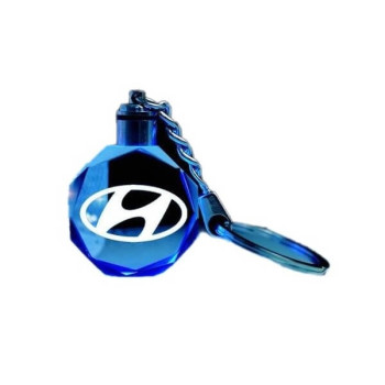 3D Led Light Κρυστάλλινο Μπρελόκ Αυτοκινήτου - Hyundai