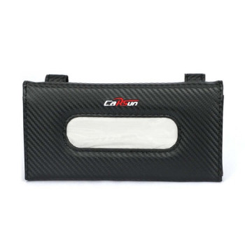 Θήκη Χαρτομάντιλων Αυτοκινήτου 12x23cm Carbon Effect