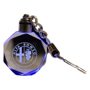 3D Led Light Κρυστάλλινο Μπρελόκ Αυτοκινήτου - Alfa Romeo 