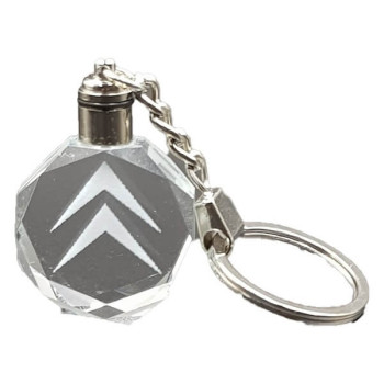 3D Led Light Κρυστάλλινο Μπρελόκ Αυτοκινήτου - Citroen