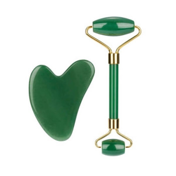 Σετ Jade Roller & Gua Sha Εργαλεία Γλυπτικής Προσώπου - Premium Quality 