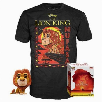 Funko Pop Tees Box Lion King - Mufasa Floced Exclusive Figure 495 & Tshirt Extra Large