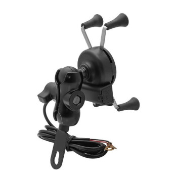 Βάση Κινητού Μηχανής για Καθρέπτη με Θύρα Φόρτισης USB - Easy Spider-Wrap