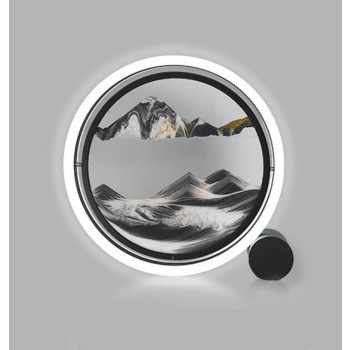 Μεταλλικό Διακοσμητικό Φωτιστικό με Άμμο 30Χ35Χ6 - Μαύρη Άμμος