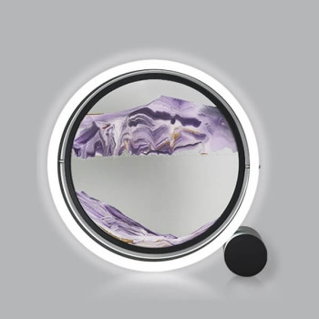 Μεταλλικό Διακοσμητικό Φωτιστικό με Άμμο 30Χ35Χ6 - Μωβ Άμμος