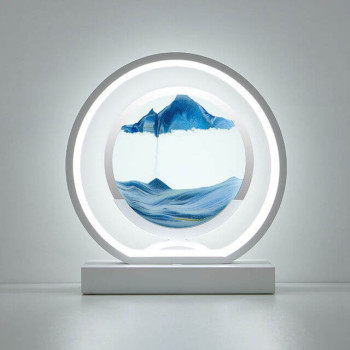 Μεταλλικό Διακοσμητικό Φωτιστικό με Άμμο 25Χ26Χ12 - Μπλε Άμμος