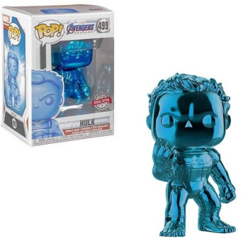 Funko POP Marvel Avengers Endgame - Hulk (Blue Chrome) 499 Bobble-Head Special Edition Exclusive 