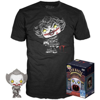 Funko Pop Tees Box IT 2 Pennywise Vinyl Figure & Tshirt Medium Exclusive