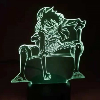 Διακοσμητικό Φωτιστικό One Piece - Cool Luffy 3d Acrylic Led Light USB