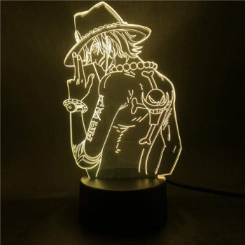 Διακοσμητικό Φωτιστικό One Piece - Portgas D. Ace 3d Acrylic Led Light USB