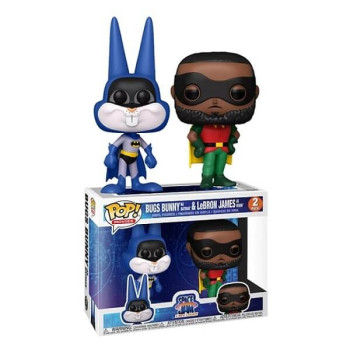 Funko POP Movies Space Jam 2 - Bugs Bunny as Batman & LeΒron James as Robin 2-Pack Vinyl Figures