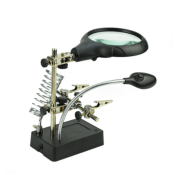 Μεγεθυντικός Φακός 5 LED με Βάση Συγκόλλησης και Κροκοδειλάκια Στήριξης Πλακετών