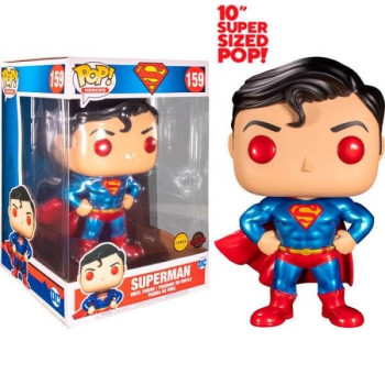 Funko POP Heroes Superman - Superman Jumbo 10" Chase 159 Vinyl Figure Special Edition Exclusive