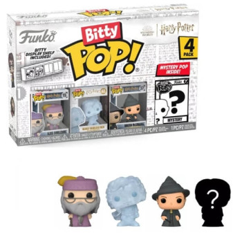 Funko Bitty POP! Harry Potter - Albus Dumbledore, Nearly Headless Nick, Minerva McGonagall & Chase Mystery 4-Pack Vinyl Figures