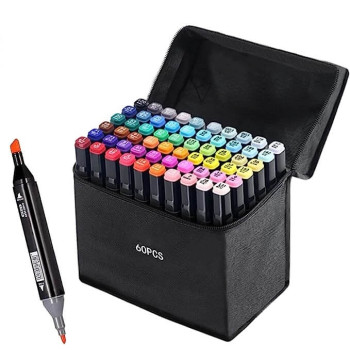 Fine Double Sided Highlights Μαρκαδόροι Ζωγραφικής με Διπλή Μύτη σε 60 Χρώματα