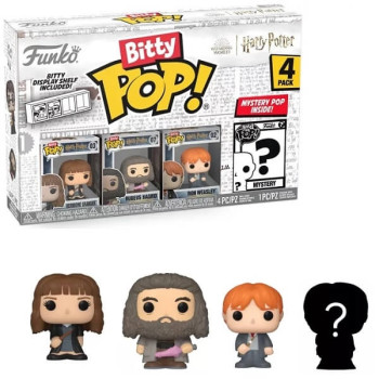 Funko Bitty POP! Harry Potter - Hermoine Granger, Rubeus Hagrid, Ron Weasley & Chase Mystery 4-Pack Vinyl Figures 