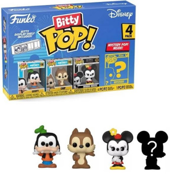 Funko Bitty POP! Disney - Goofy, Chip, Minnie Mouse & Chase Mystery 4-Pack Vinyl Figures