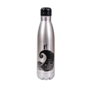 Nightmare Before Christmas Μεταλλικό Μπουκάλι Θερμός - 500ml Ασημί