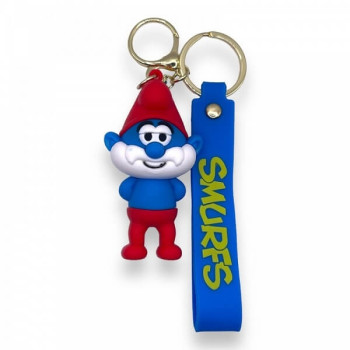 3D Μπρελόκ Σιλικόνης Smurfs - Μπαμπαστρούμφ 8 εκ.