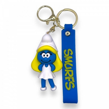 3D Μπρελόκ Σιλικόνης Smurfs - Στρουμφίτα 8 εκ.