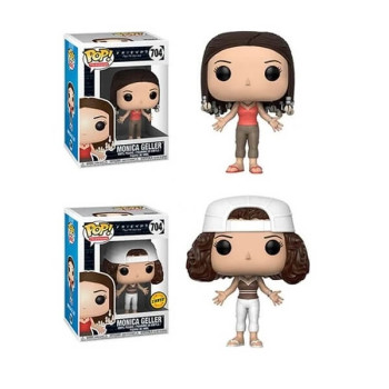 Funko POP Television Bundle of 2 Friends - Monica Geller 704 & Chase Vinyl Figures