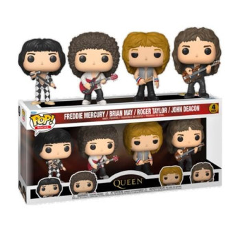 Funko POP Rocks Queen - Freddie Mercury, Brian May, Roger Taylor, John Deacon 4-Pack Vinyl Figures Exclusive