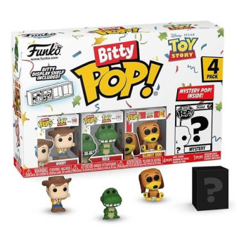 Funko Bitty POP! Disney Toy Story - Woody, Rex, Slinky Dog & Chase Mystery 4-Pack Vinyl Figures