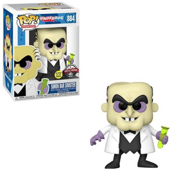 Funko POP Animation Underdog - Simon Bar Sinister GiTD 884 Vinyl Figure Special Edition Exclusive