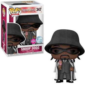 Funko POP Rocks Snoop Dogg - Snoop Dog Flocked 347 Vinyl Figure Special Edition Damaged Box