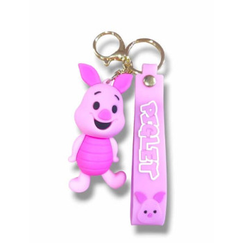 3D Μπρελόκ Σιλικόνης Winnie the Pooh - Piglet 8 εκ.