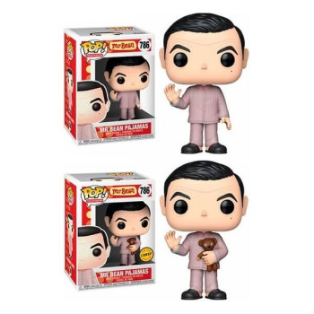 Funko POP Bundle of 2 Television Mr. Bean - Mr. Bean Pajamas & Chase 786 Vinyl Figure