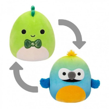 Jazwares Λούτρινο Flip-a-Mallow by Squishmallows Danny the Dinosaur & Baptise the Macaw 13εκ.
