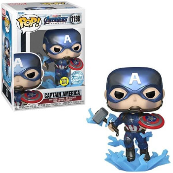 Funko POP Marvel Avengers Endgame - Captain America GiTD 1198 Bobble-Head Special Edition