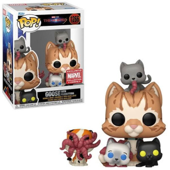 Funko POP Marvel The Marvels - Goose with Flerkittens 1266 Bobble-Head Marvel Collector Corps Exclusive