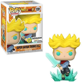 Funko POP Animation Dragon Ball Z - Super Saiyan Trunks with Sword GiTD 1281 Vinyl Figure Amazon Exclusive