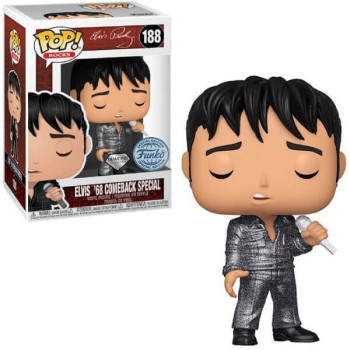 Funko POP Rocks Elvis Presley - Elvis '68 Comeback Special Diamond 188 Vinyl Figure Speial Edition
