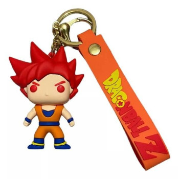 3D Μπρελόκ Σιλικόνης DragonBall Z - Goku Super Saiyan God 8 εκ. 