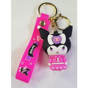 3D Μπρελόκ Σιλικόνης My Melody - Kuromi Pink Dress 8 εκ.