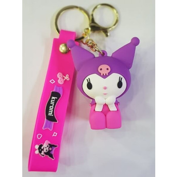 3D Μπρελόκ Σιλικόνης My Melody - Kuromi Sitting 8 εκ.